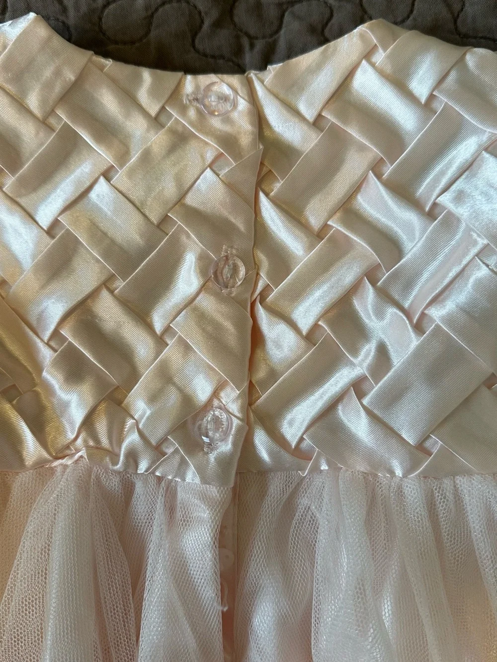 Rare Editions Pale Pink Party Dress with Bow